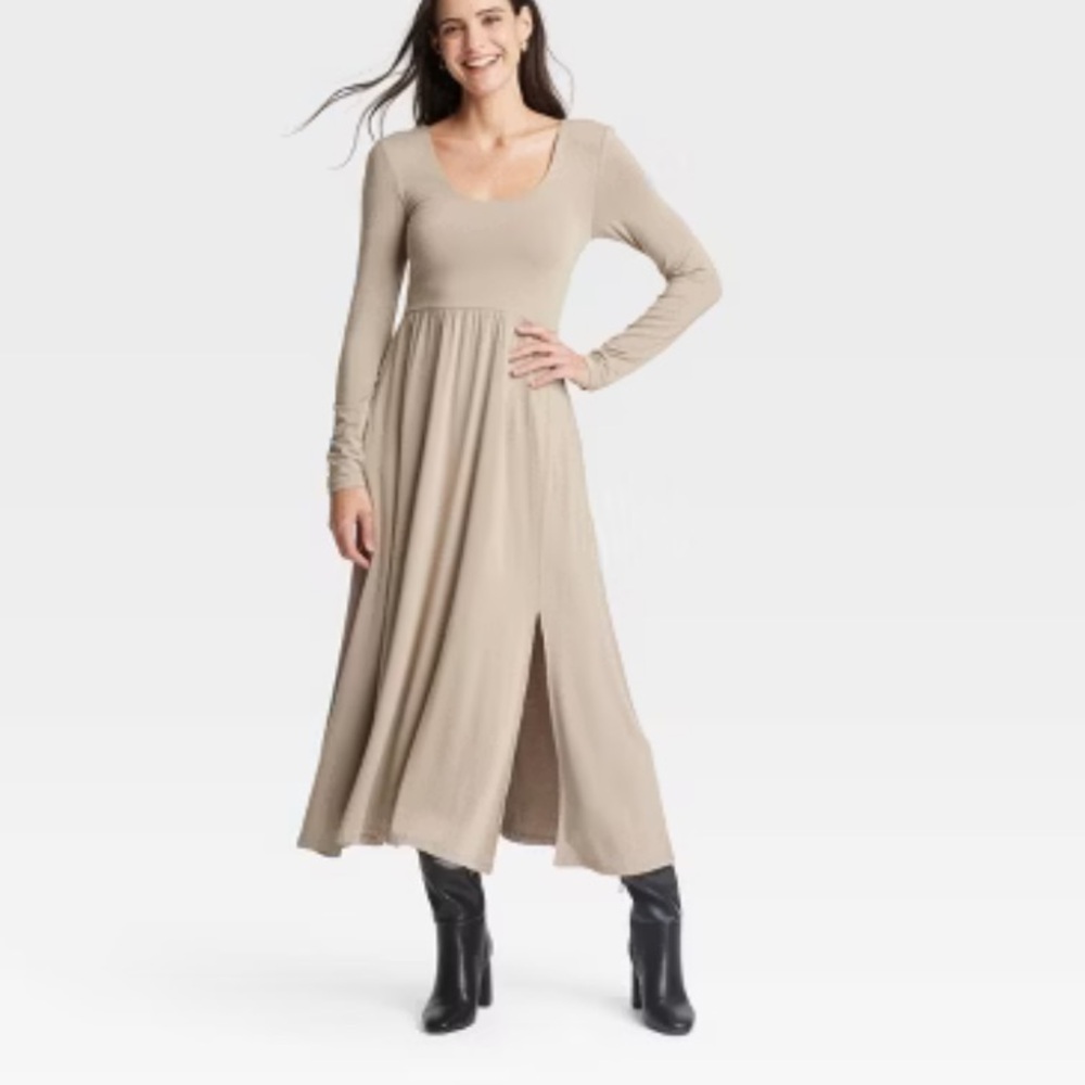 A New Day Women's Tan Maxi Skirt